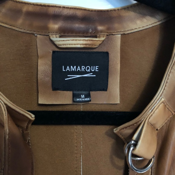 Lamarque - Tan Leather Jacket - Picture 5 of 6